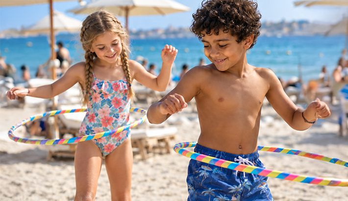 Kids enjoying a family activity at Hudayriyat Island