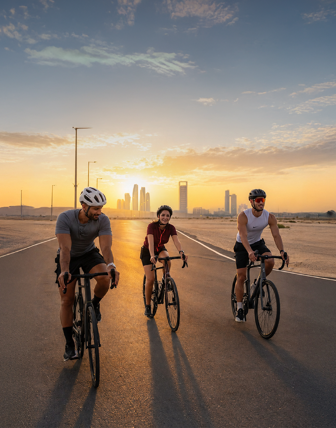 Cycling route on Hudayriyat Island