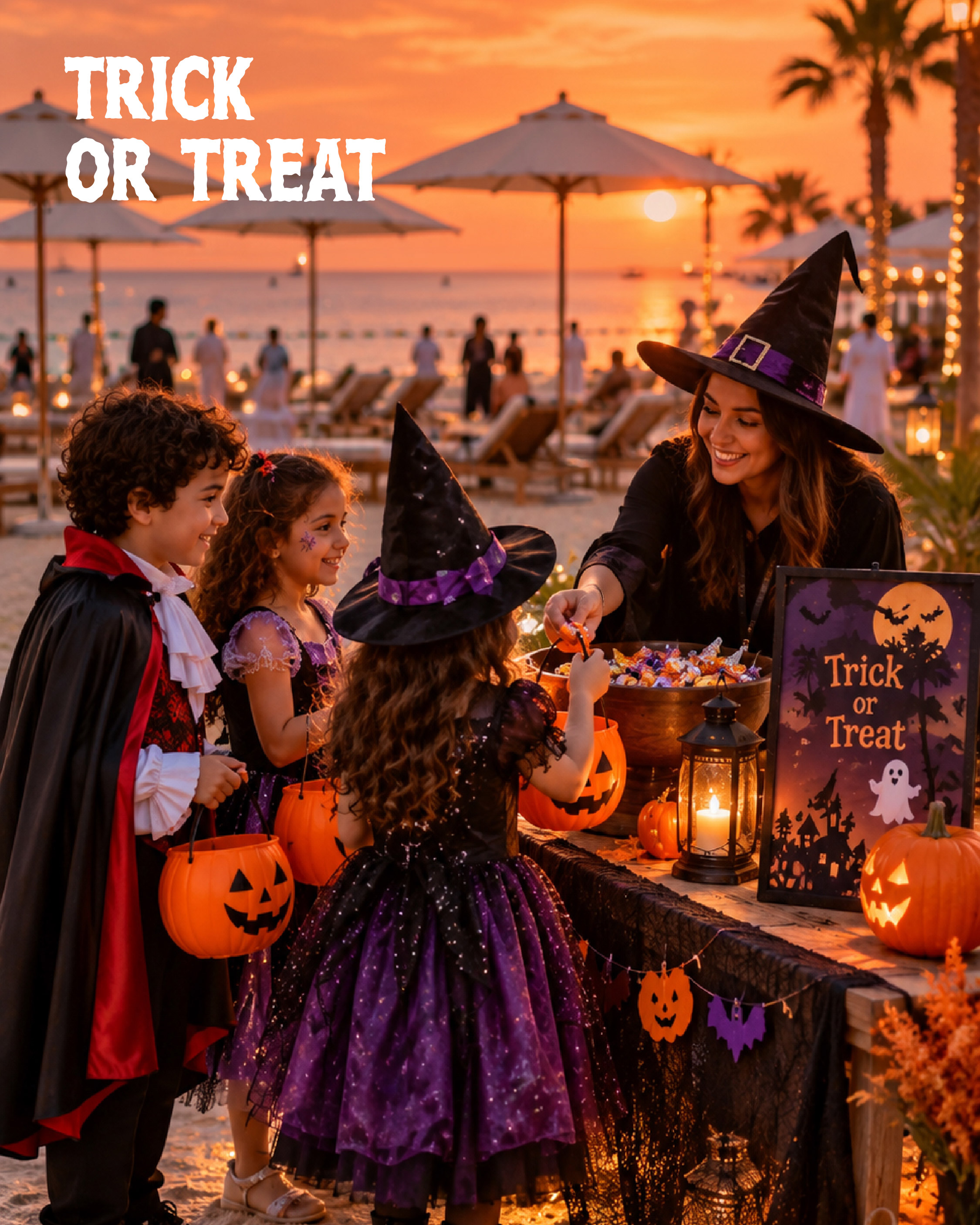 Trick-or-treating adventures at Marsana East Beach